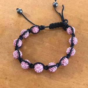 PINK DIAMOND BEAD BRACELET